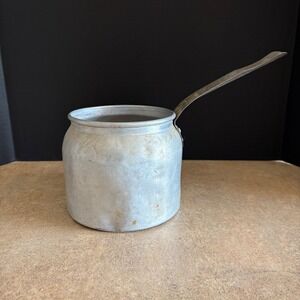 Vintage Pure Aluminum Saucepan Pot Made in USA Single Handle Cookware Kitchen